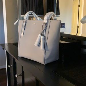 Kate Spade Taupe- Grey Large Tote